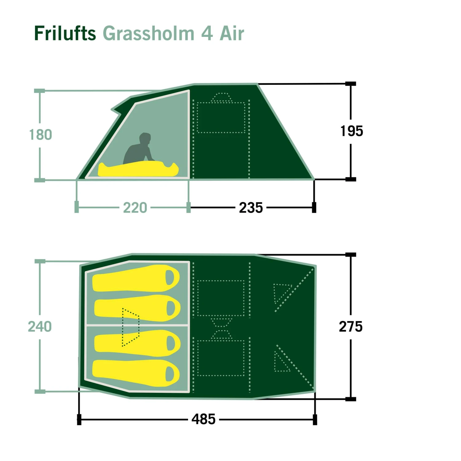 FRILUFTS GRASSHOLM 4 AIR - Familienzelt 4 FRILUFTS GRASSHOLM 4 AIR - Familienzelt – Bild 2