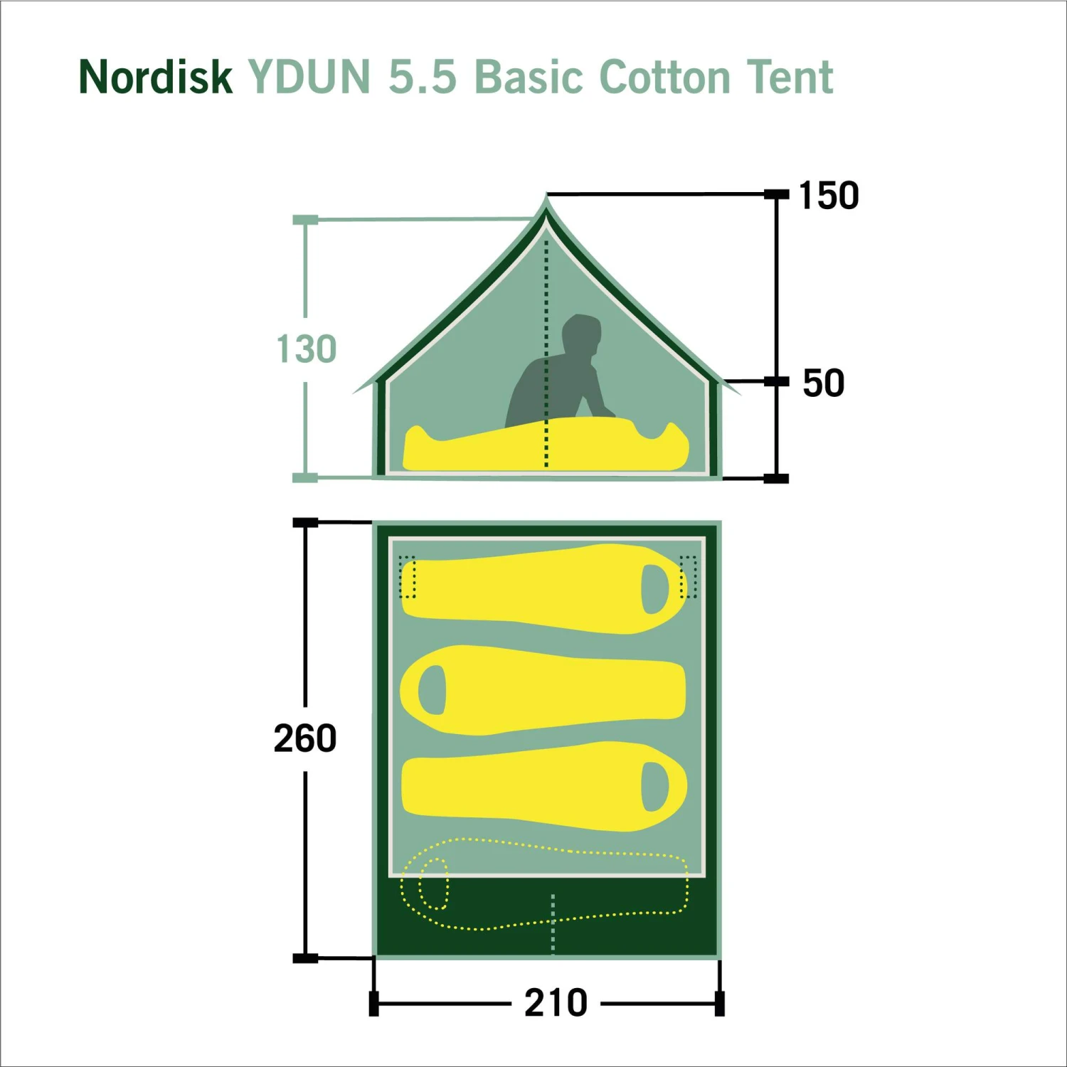 Nordisk YDUN 5.5 BASIC COTTON TENT 4 Nordisk YDUN 5.5 BASIC COTTON TENT – Bild 2
