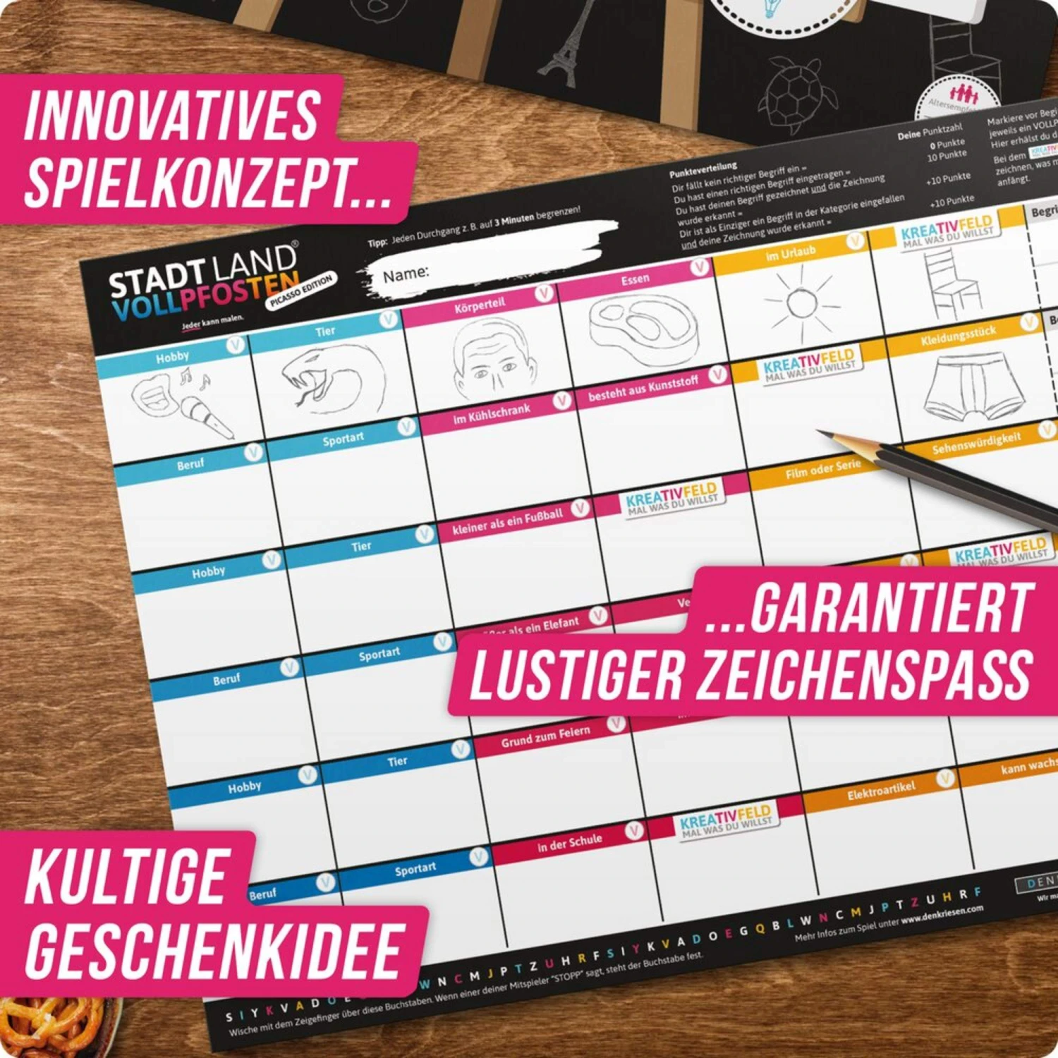 STADT LAND VOLLPFOSTEN - PICASSO EDITION - Reisespiel 6 STADT LAND VOLLPFOSTEN - PICASSO EDITION - Reisespiel – Bild 4